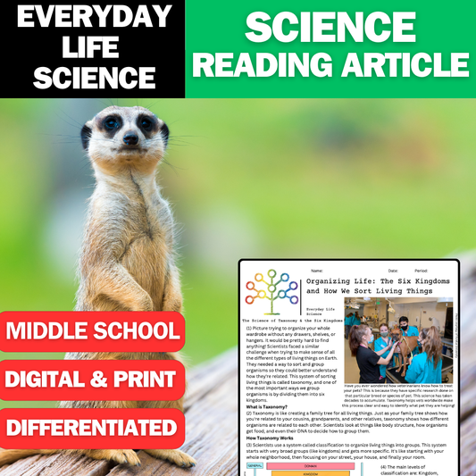 Everyday Middle School Science - The Six Kingdoms & Taxonomy