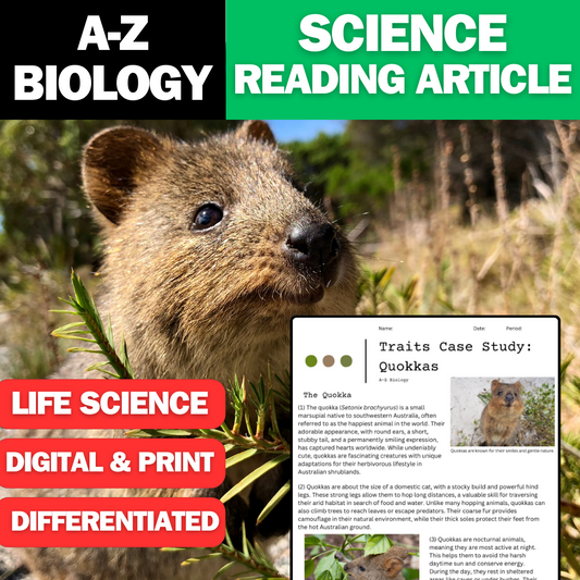 A-Z Biology - Quokkas - A Traits Case Study