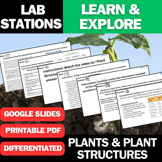 Plants & Plant Structures - Student Lab Stations Activity - Middle School Science