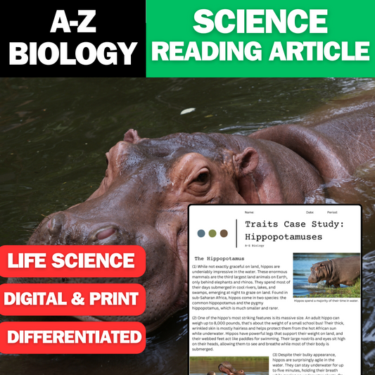 A-Z Biology - Hippopatmus - A Traits Case Study