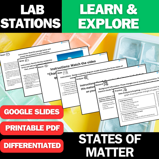 States of Matter - Student Lab Stations Activity - Middle School Science