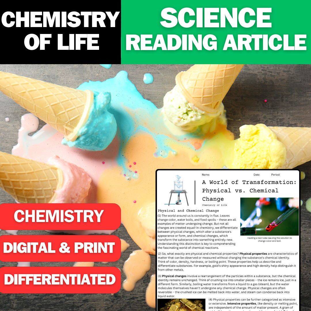 Chemistry of Life - Physical and Chemical Changes