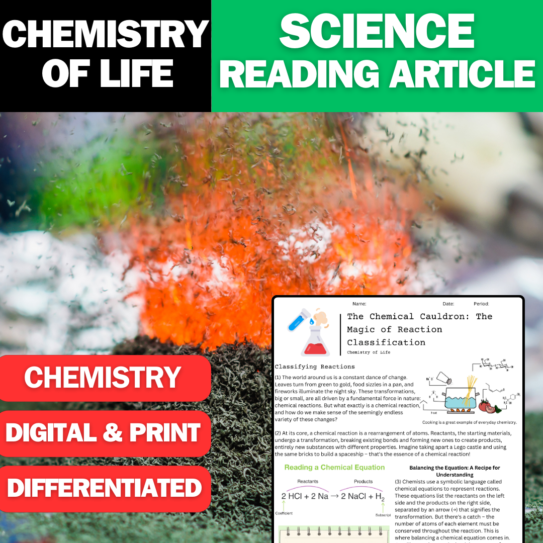 Chemistry of Life - Classifying Chemical Reactions